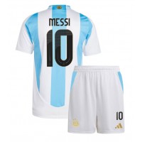 Argentina Lionel Messi #10 Replika babykläder Hemmaställ Barn Copa America 2024 Kortärmad (+ korta byxor)